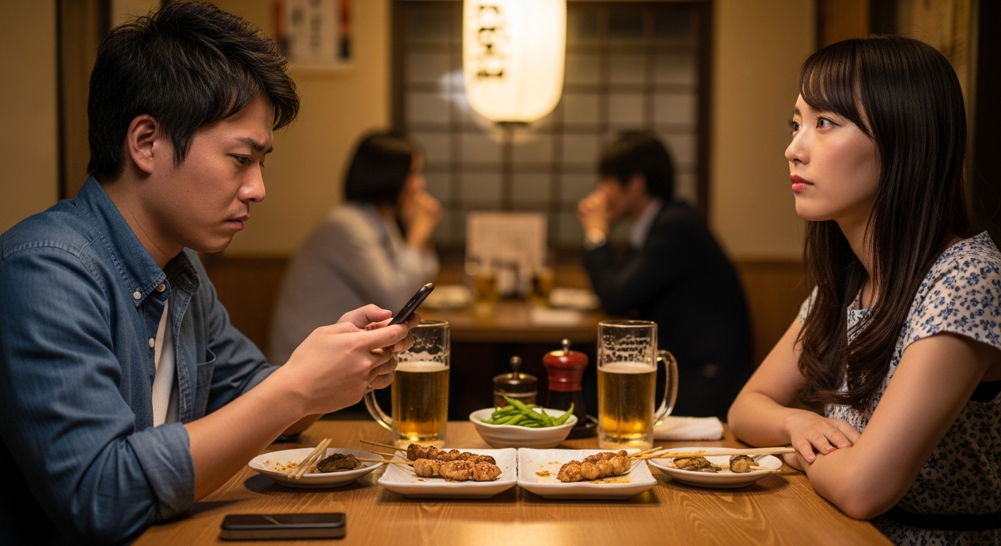 デート中に脈なしサインは？